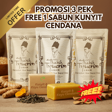 Set 3 teh Tyuerin free sabun